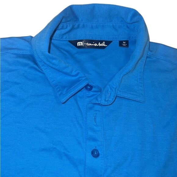 Travis Mathew Blue Short Sleeve Polo Shirt Men's Size Medium - Picture 2 of 9